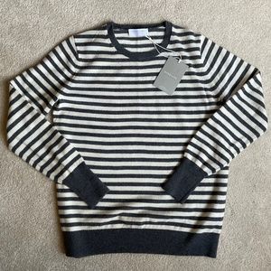 Everlane Striped Cashmere Sweater Size Large, NWT!